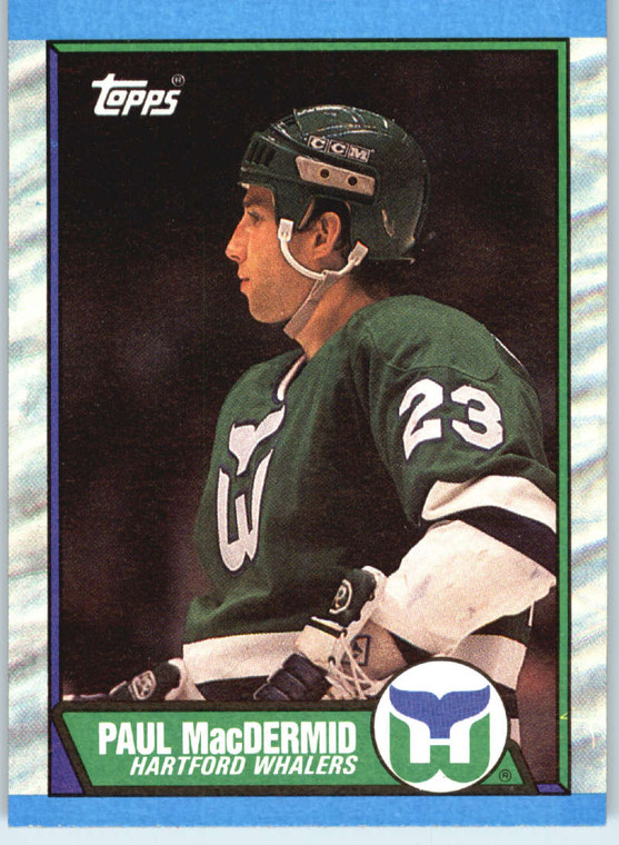 1989-90 Topps #183 Paul MacDermid VG RC Rookie Hartford Whalers 