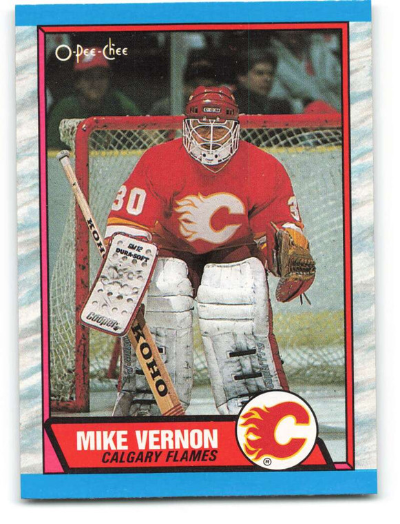 1989-90 O-Pee-Chee #163 Mike Vernon VG Calgary Flames 