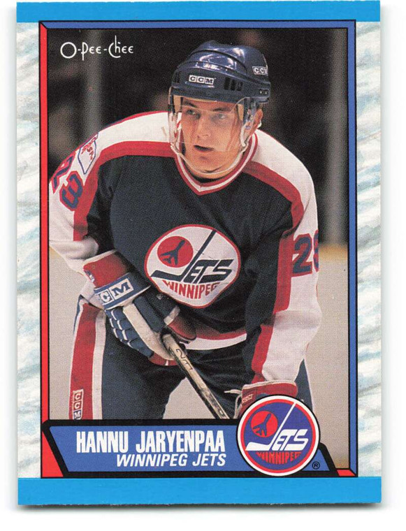 1989-90 O-Pee-Chee #292 Hannu Jarvenpaa UER VG RC Rookie Winnipeg Jets 