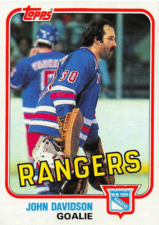 1981-82 Topps #E95 John Davidson VG New York Rangers 