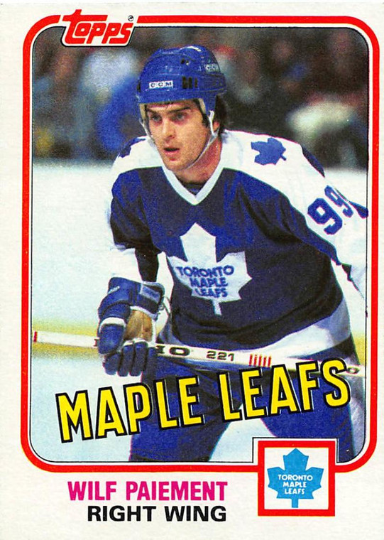 1981-82 Topps #25 Wilf Paiement VG Toronto Maple Leafs 