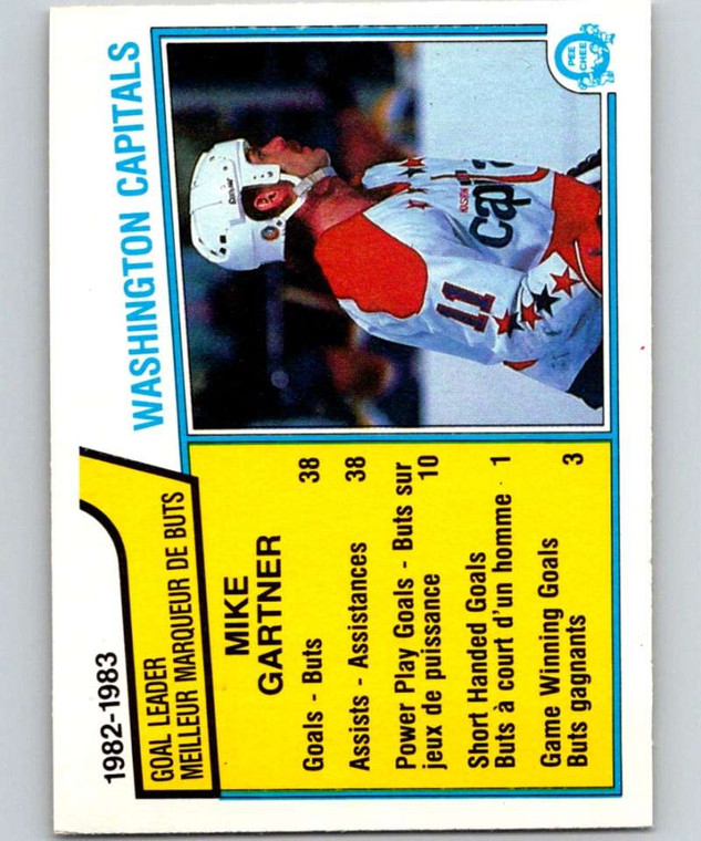 1983-84 O-Pee-Chee #364 Mike Gartner TL VG Washington Capitals 