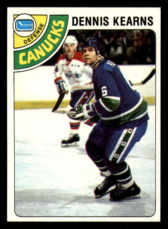 1978-79 Topps #191 Dennis Kearns VG Vancouver Canucks 