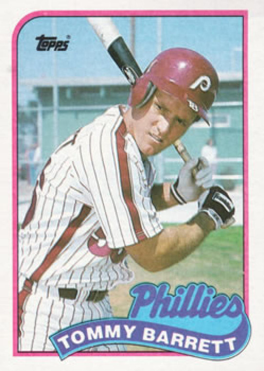 1989 Topps #653 Tommy Barrett NM-MT RC Rookie Philadelphia Phillies 