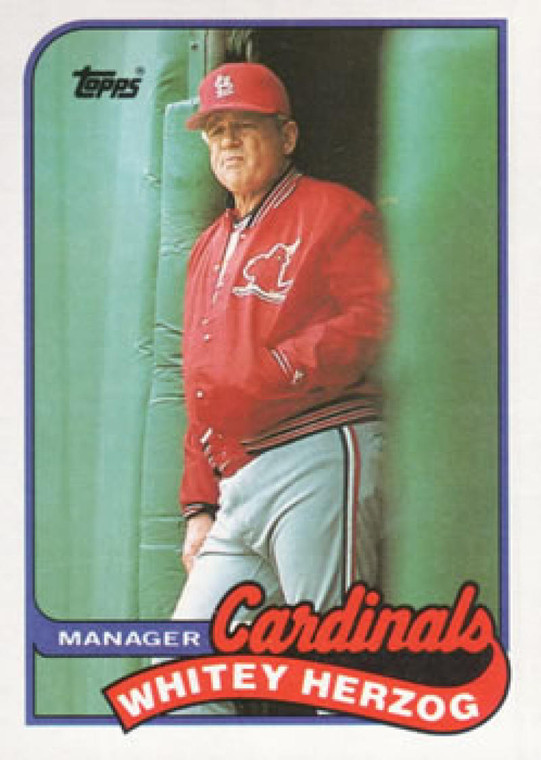 1989 Topps #654 Whitey Herzog MG NM-MT St. Louis Cardinals 