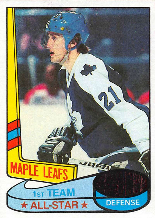 1980-81 Topps #85 Borje Salming AS VG Toronto Maple Leafs 
