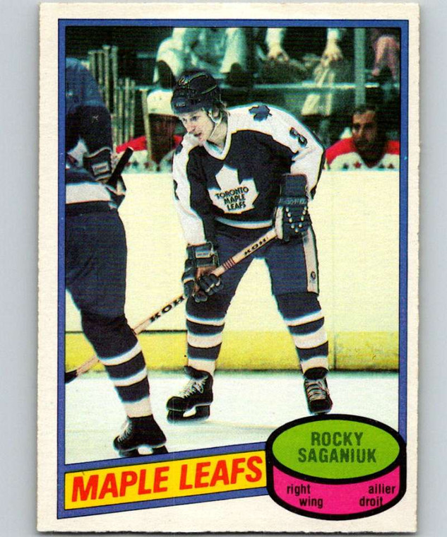 1980-81 O-Pee-Chee #64 Rocky Saganiuk VG RC Rookie Toronto Maple Leafs 