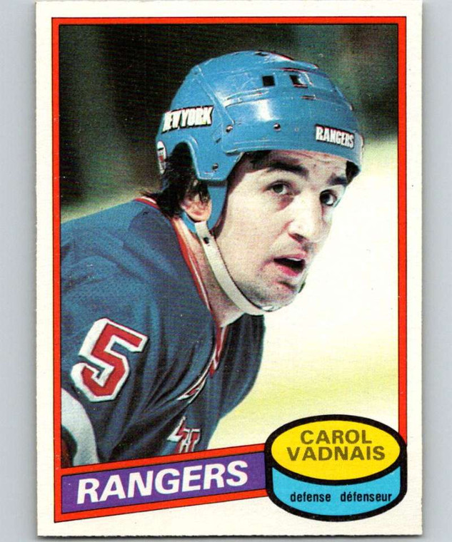 1980-81 O-Pee-Chee #57 Carol Vadnais VG New York Rangers 