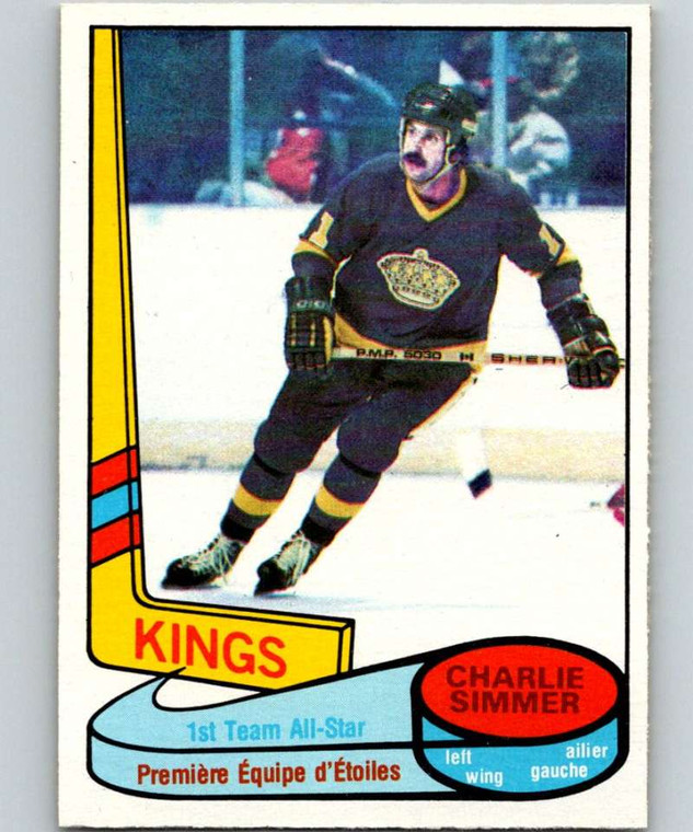 1980-81 O-Pee-Chee #83 Charlie Simmer AS VG Los Angeles Kings 
