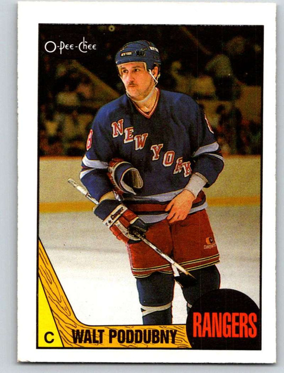 1987-88 O-Pee-Chee #142 Walt Poddubny VG New York Rangers 