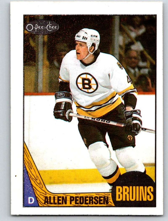 1987-88 O-Pee-Chee #174 Allen Pedersen VG RC Rookie Boston Bruins 