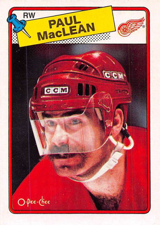 1988-89 O-Pee-Chee #38 Paul MacLean VG Detroit Red Wings 
