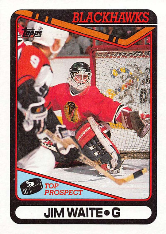 1990-91 Topps #214 Jim Waite VG RC Rookie Chicago Blackhawks 