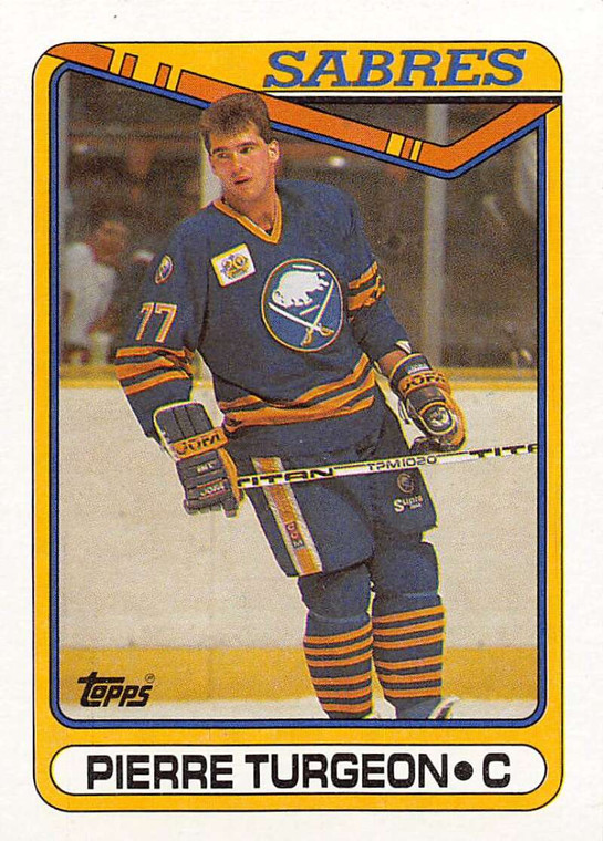1990-91 Topps #66 Pierre Turgeon VG Buffalo Sabres 
