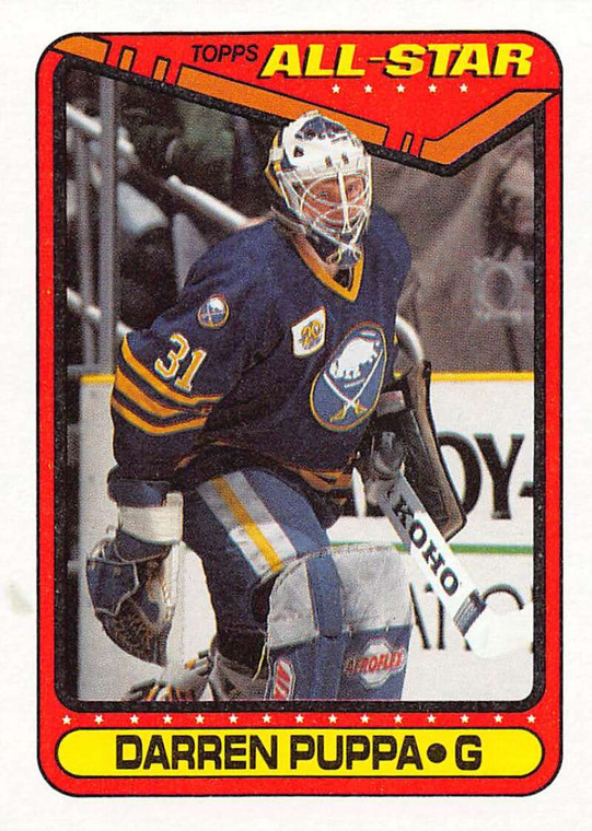 1990-91 Topps #204 Daren Puppa VG Buffalo Sabres 