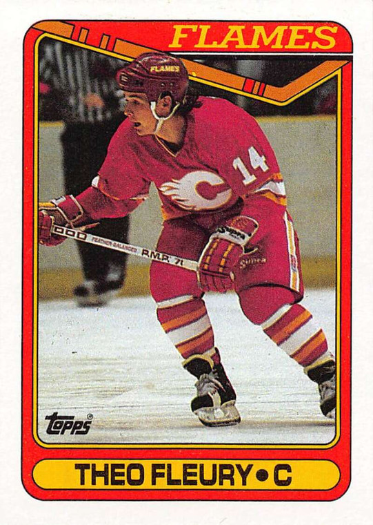 1990-91 Topps #386 Theo Fleury VG Calgary Flames 