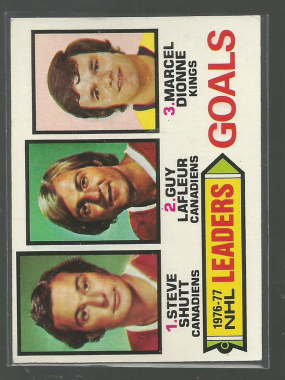 1977-78 Topps #1 Steve Shutt/Guy LaFleur/Marcel Dionne LL VG  Montreal Canadiens/Los Angeles Kings 