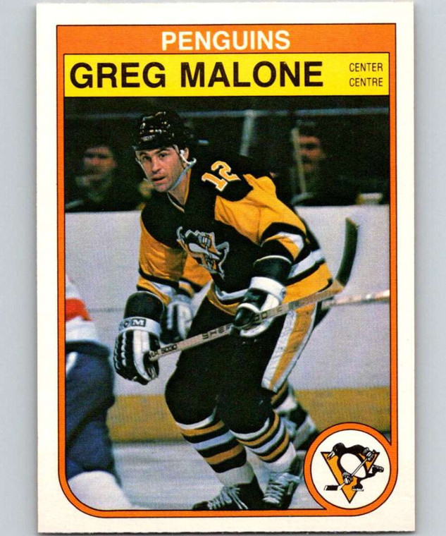 1982-83 O-Pee-Chee #272 Greg Malone VG Pittsburgh Penguins 