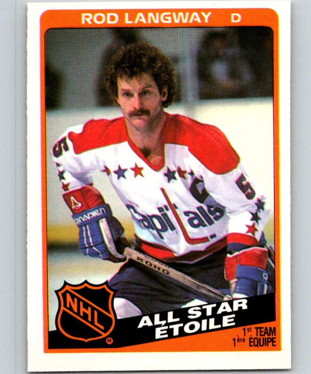 1984-85 O-Pee-Chee #210 Rod Langway AS VG  Washington Capitals 