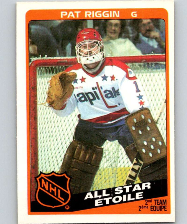 1984-85 O-Pee-Chee #218 Pat Riggin AS VG  Washington Capitals 