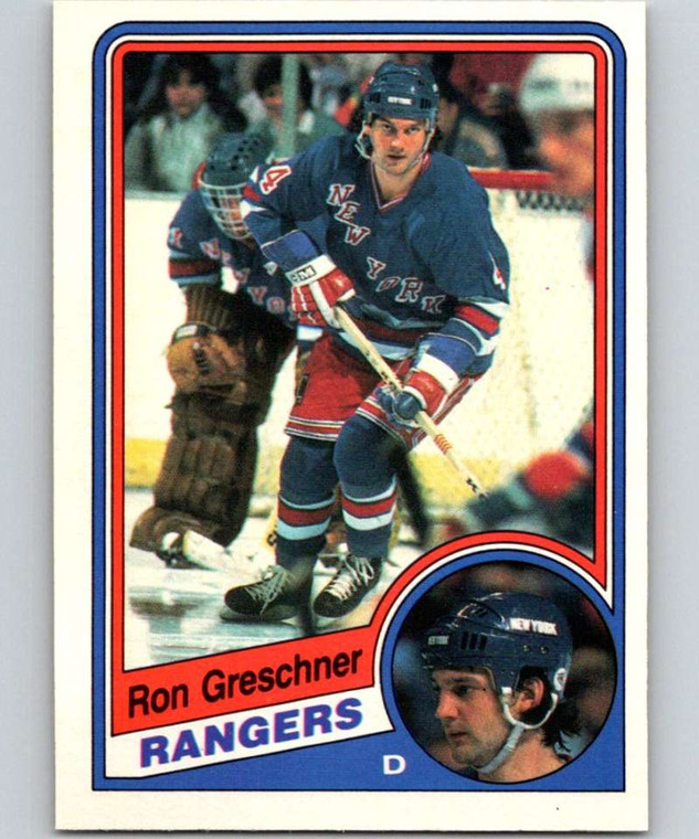1984-85 O-Pee-Chee #141 Ron Greschner VG  New York Rangers 