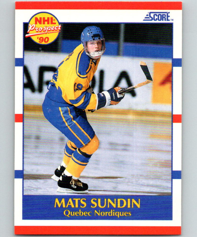 1990-91 Score #398 Mats Sundin VG  RC Rookie Quebec Nordiques 