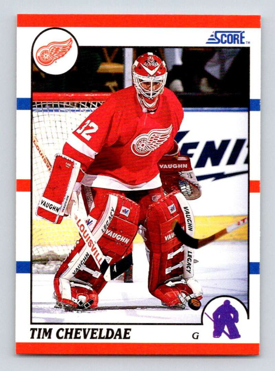 SOLD 186395 1990-91 Score #87 Tim Cheveldae VG  RC Rookie Detroit Red Wings 