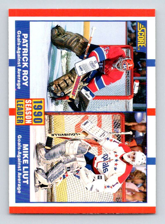 1990-91 Score #354 Patrick Roy/Mike Liut LL VG  Montreal Canadiens/Washington Capitals 