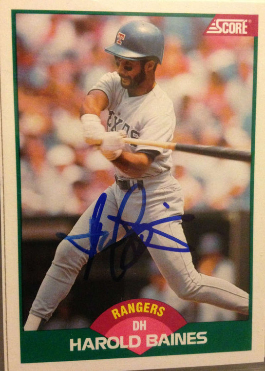 SOLD 1180 Harold Baines Autographed 1989 Score Rookie/Traded #62T