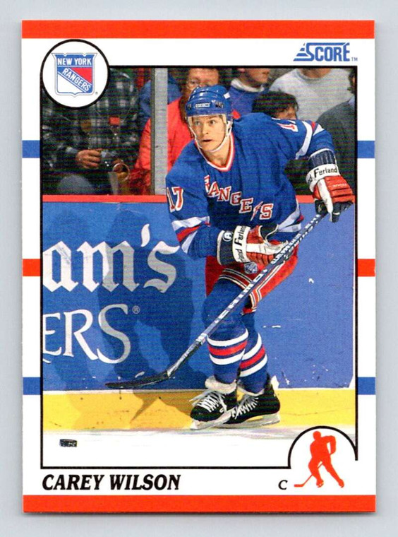 SOLD 186564 1990-91 Score #254 Carey Wilson VG  New York Rangers 