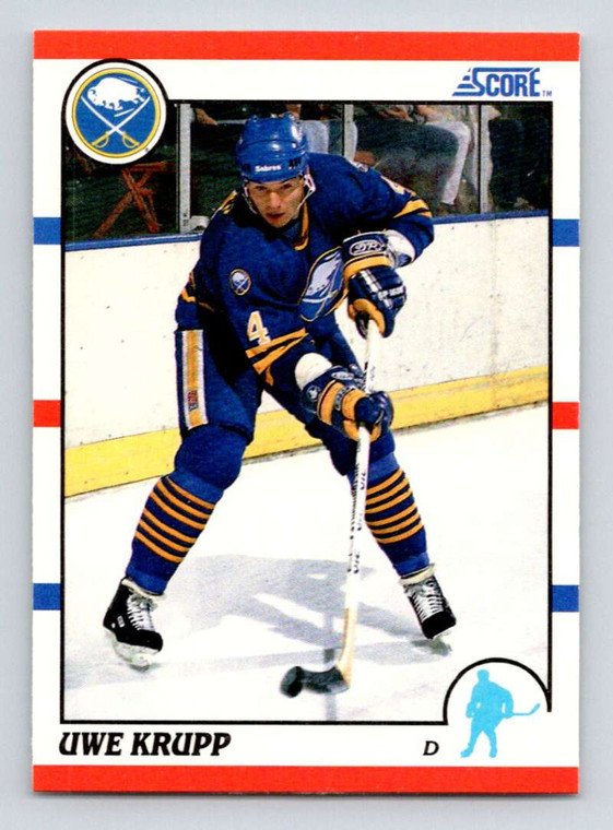 1990-91 Score #169 Uwe Krupp VG  Buffalo Sabres 