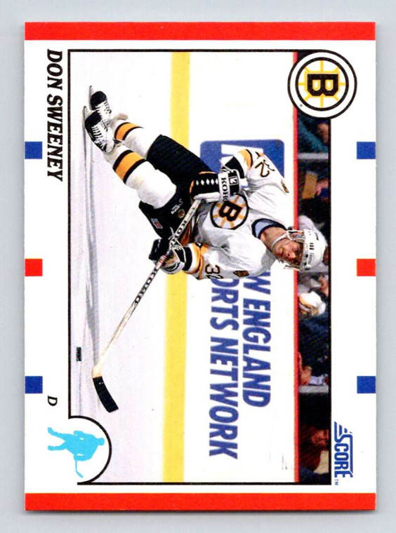 1990-91 Score #51b Don Sweeney COR VG  RC Rookie Boston Bruins 