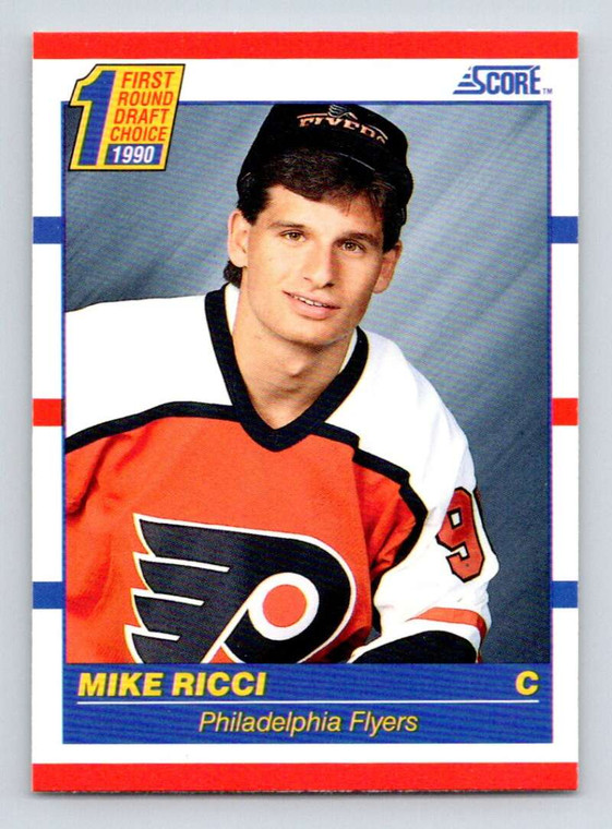 1990-91 Score #433 Mike Ricci VG  RC Rookie Philadelphia Flyers 