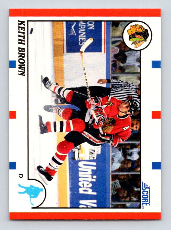 1990-91 Score #161 Keith Brown VG  Chicago Blackhawks 