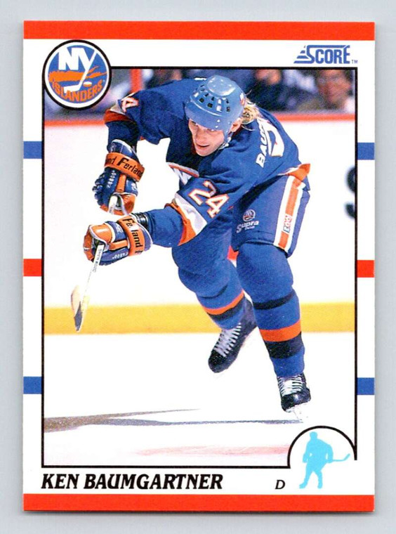 1990-91 Score #265 Ken Baumgartner VG  RC Rookie New York Islanders 