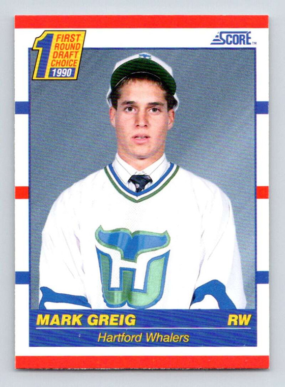 1990-91 Score #431 Mark Greig VG  RC Rookie Hartford Whalers 