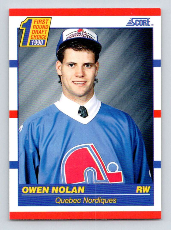 1990-91 Score #435 Owen Nolan VG  RC Rookie Quebec Nordiques 