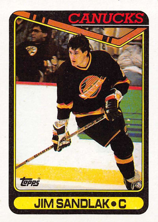 1990-91 Topps #18 Jim Sandlak VG Vancouver Canucks 