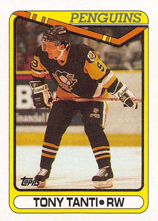 1990-91 Topps #157 Tony Tanti VG Pittsburgh Penguins 
