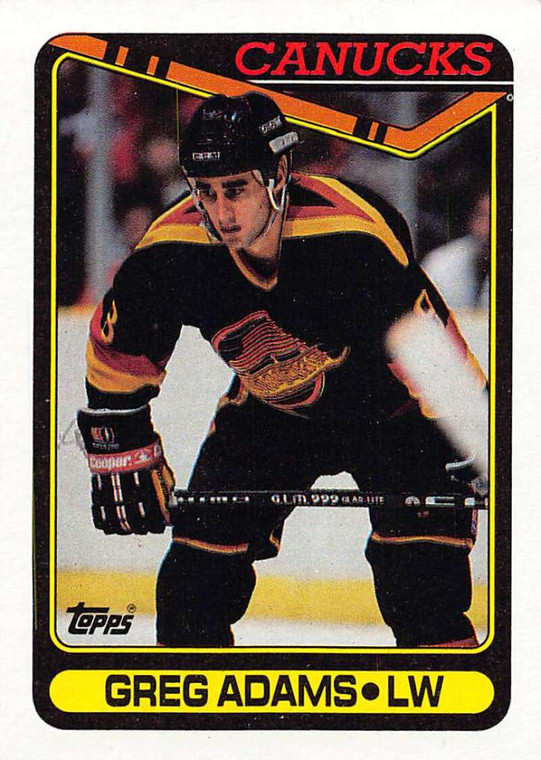 1990-91 Topps #106 Greg Adams VG Vancouver Canucks 