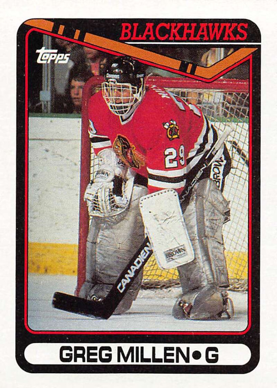 1990-91 Topps #335 Greg Millen VG Chicago Blackhawks 