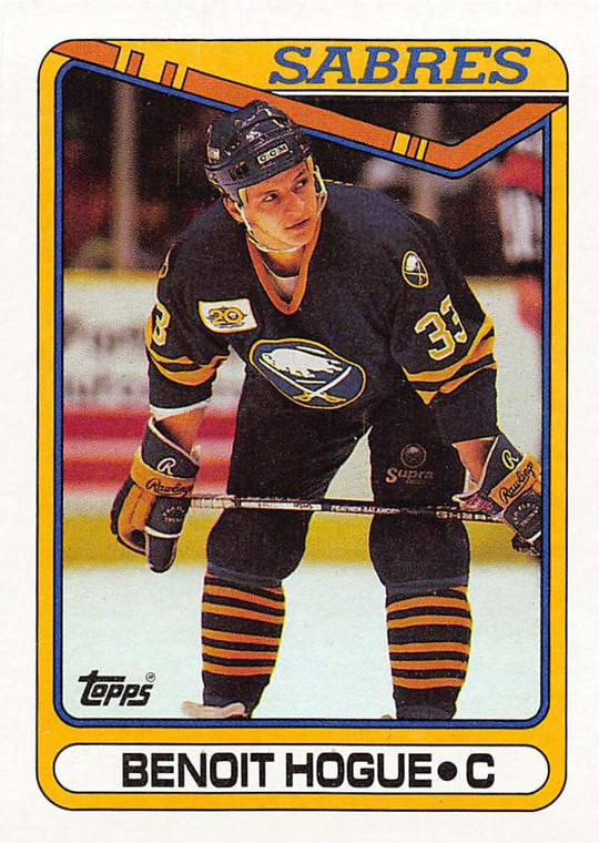 1990-91 Topps #215 Benoit Hogue VG Buffalo Sabres 