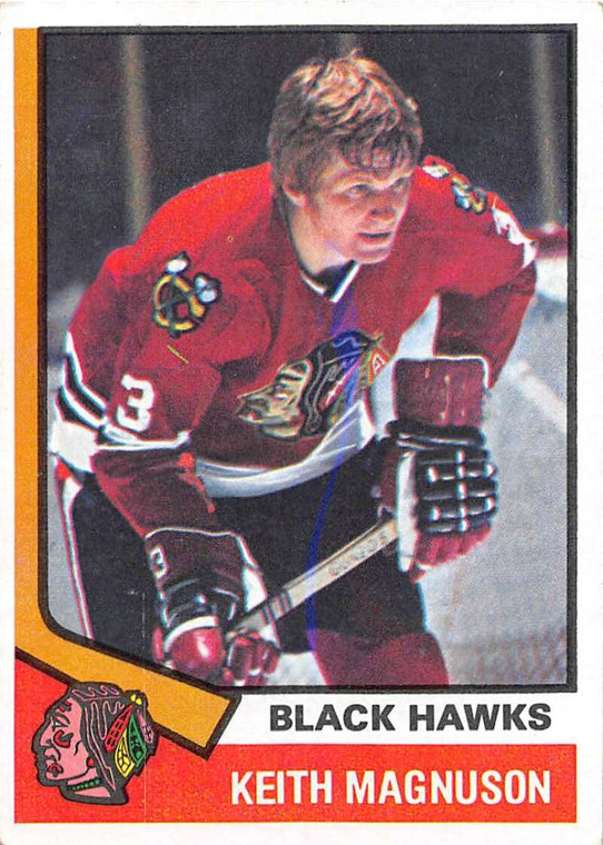 1974-75 Topps #75 Keith Magnuson VG  Chicago Blackhawks 