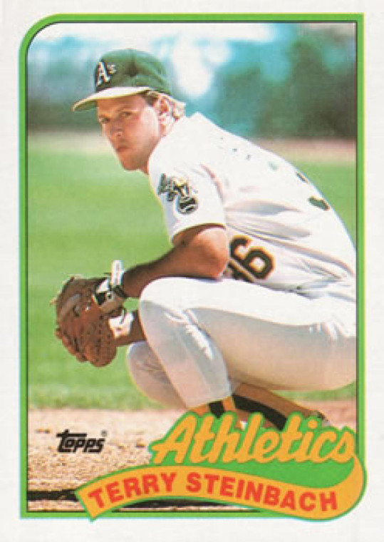 1989 Topps #725 Terry Steinbach NM-MT Oakland Athletics 