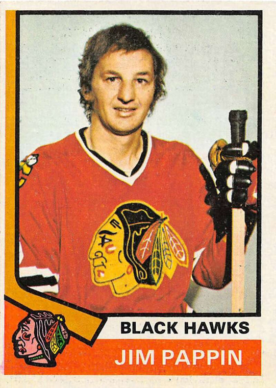 1974-75 Topps #113 Jim Pappin VG  Chicago Blackhawks 
