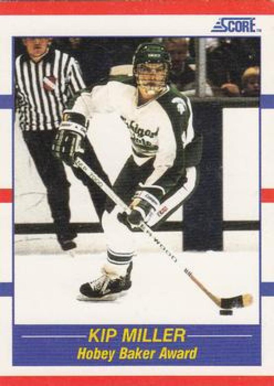 1990-91 Score #330b Kip Miller/ COR VG  RC Rookie Michigan State Spartans 