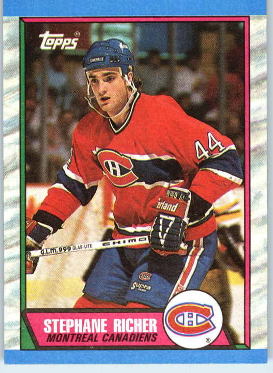 1989-90 Topps #153 Stephane Richer VG Montreal Canadiens 