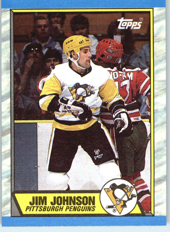 1989-90 Topps #77 Jim Johnson VG Pittsburgh Penguins 