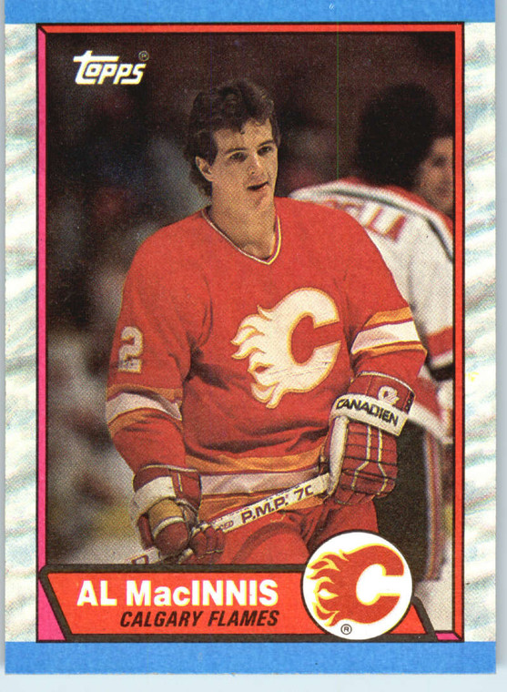 1989-90 Topps #49 Al MacInnis VG Calgary Flames 