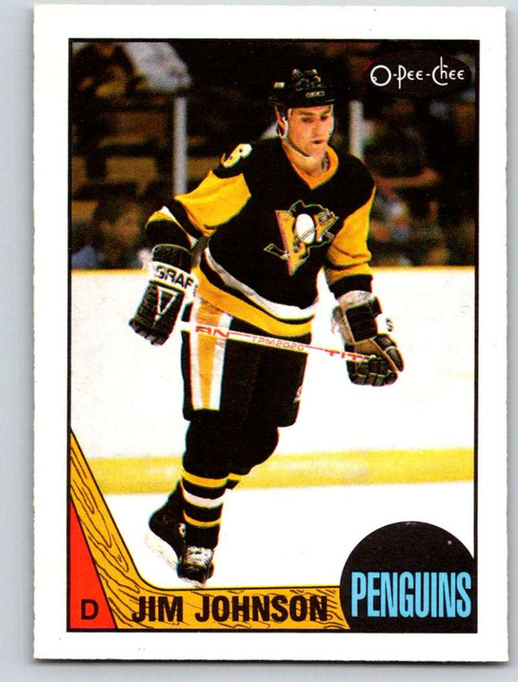 1987-88 O-Pee-Chee #196 Jim Johnson VG Pittsburgh Penguins 
